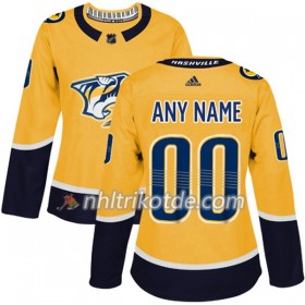 Nashville Predators Trikot Custom Adidas 2017-2018 Gold Authentic - Dame